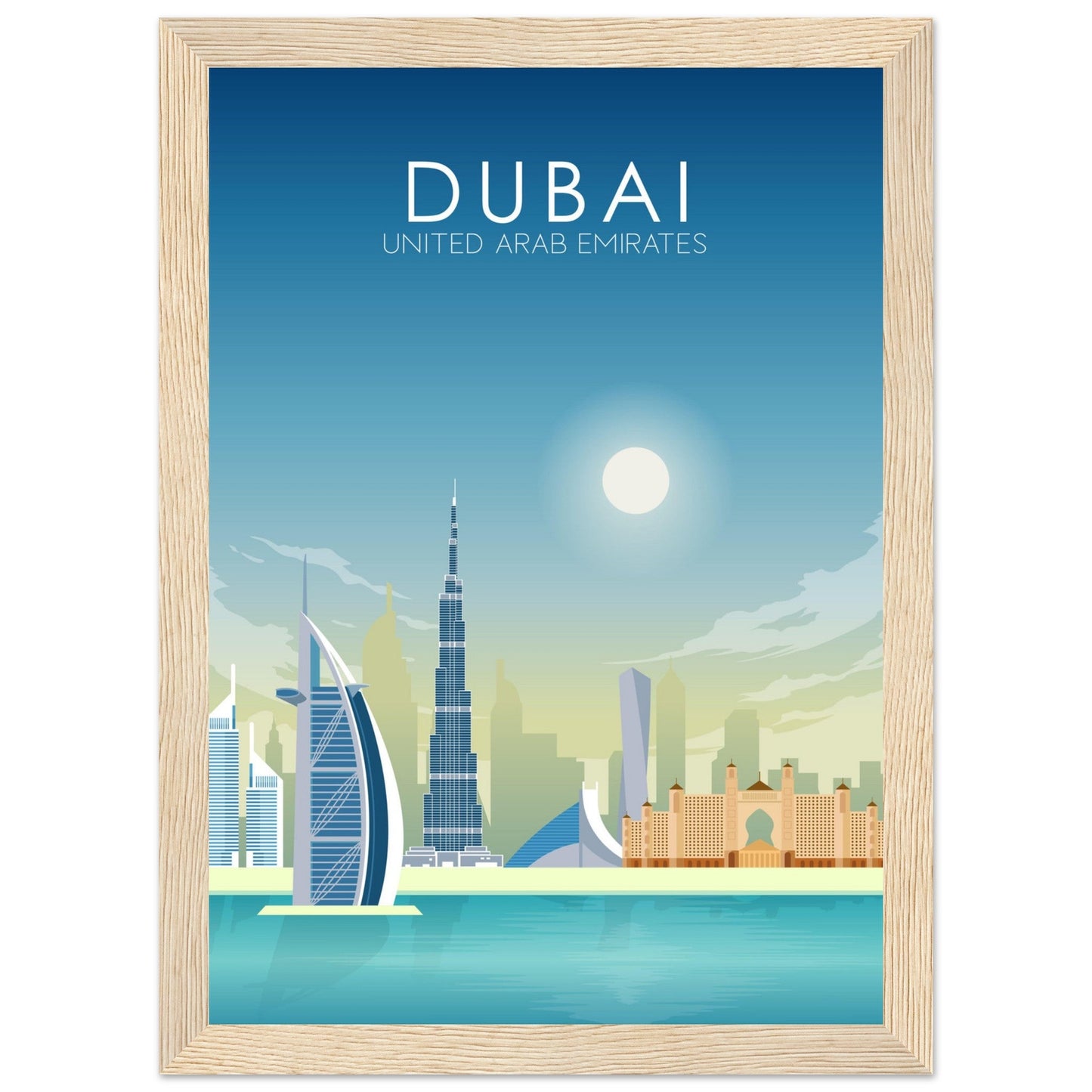 Dubai Poster | Dubai Wall Art | Dubai Daytime Print