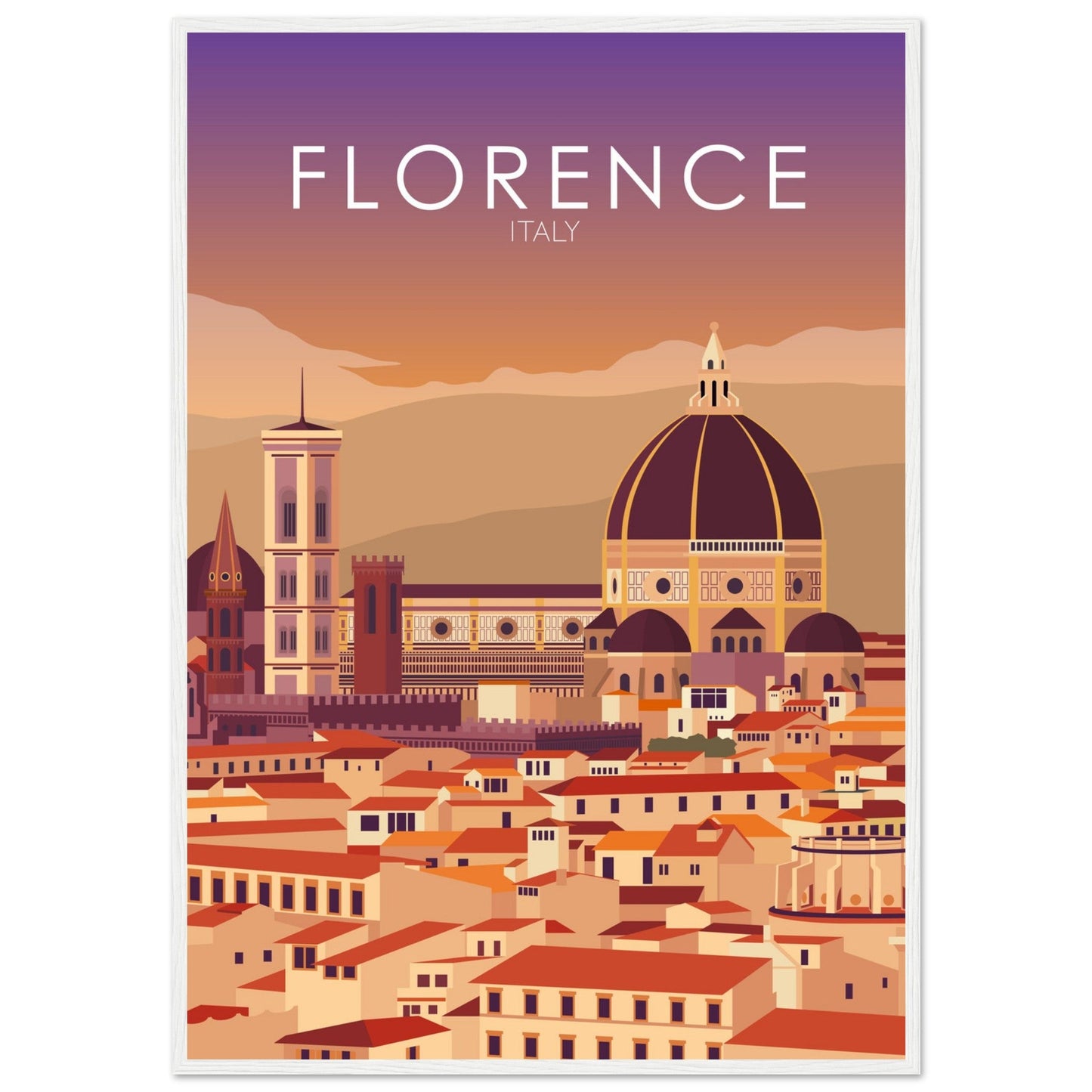 Florence Poster | Florence Wall Art | Florence Sunset Print
