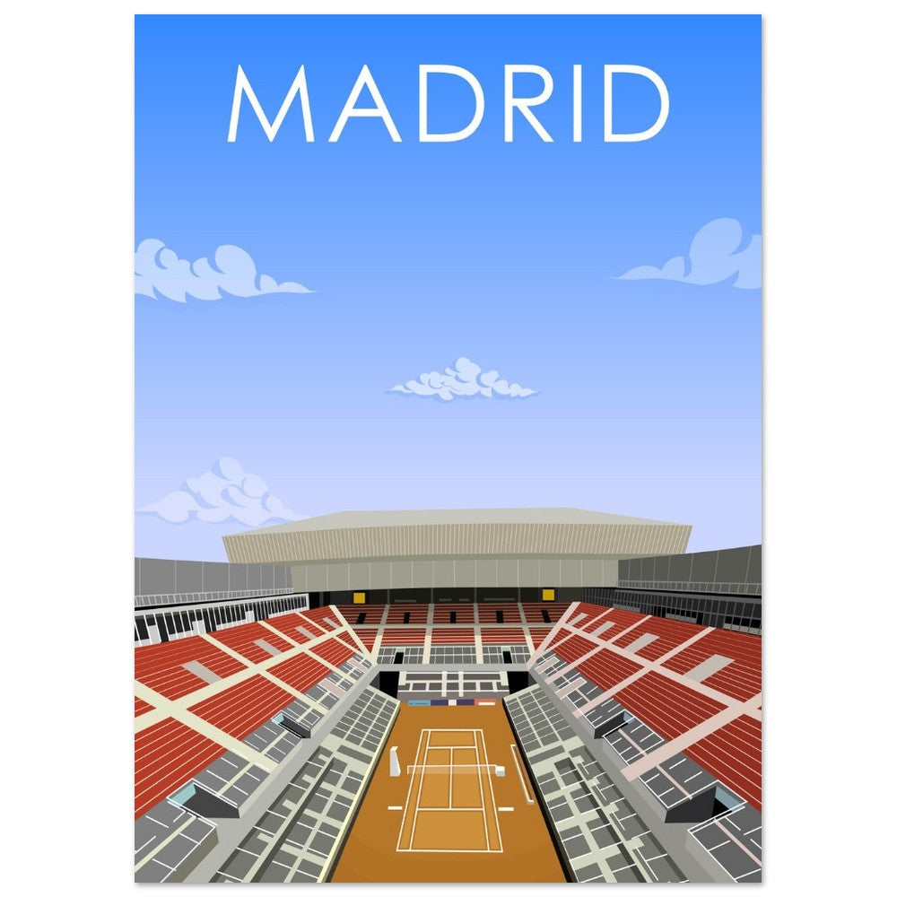 Madrid ATP/WTA Caja Magica Tennis Stadium Poster