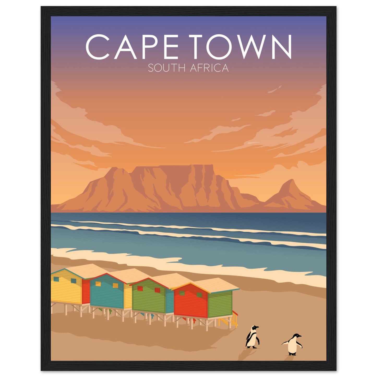 Cape Town Poster | Cape Town Wall Art | Cape Town Sunset Print