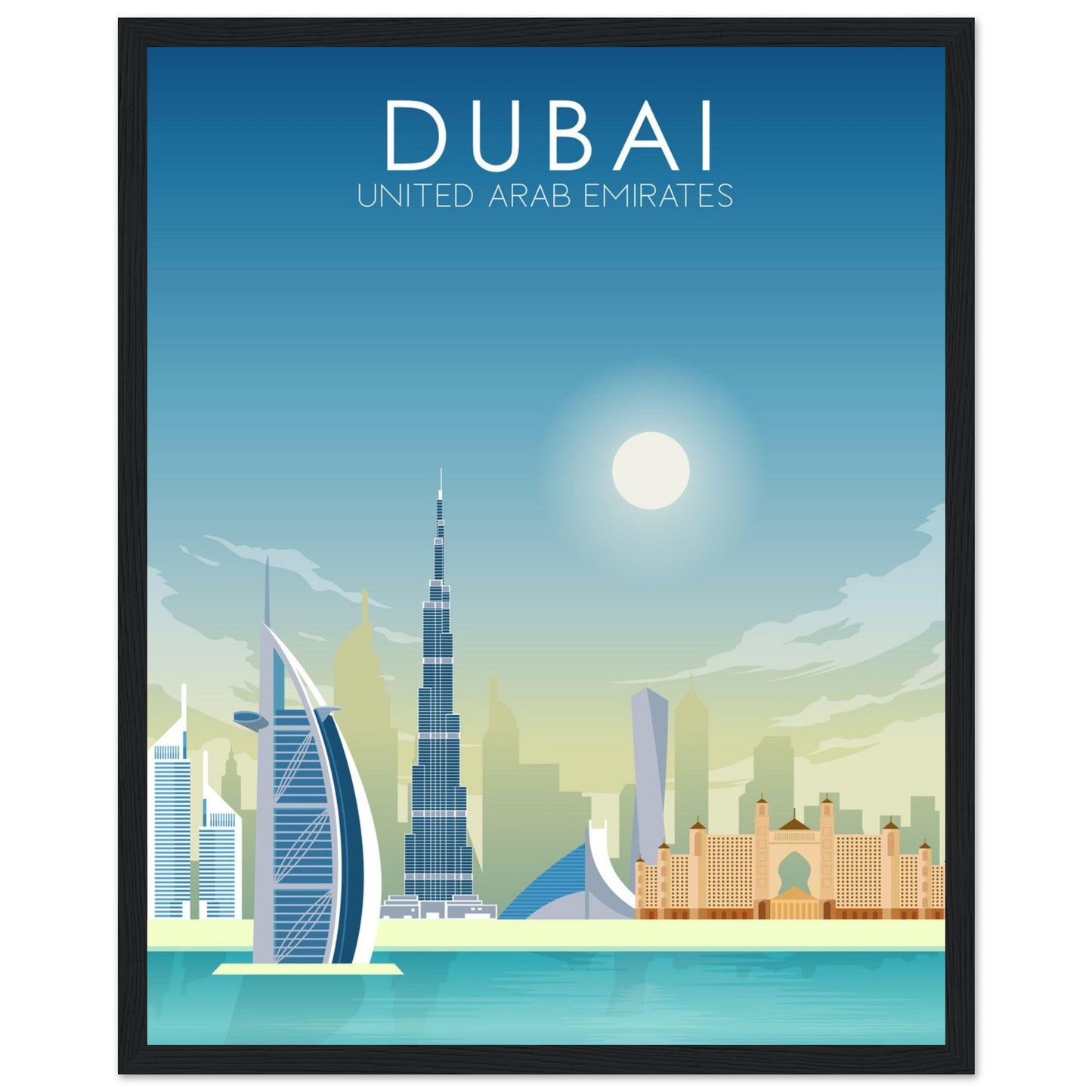 Dubai Poster | Dubai Wall Art | Dubai Daytime Print