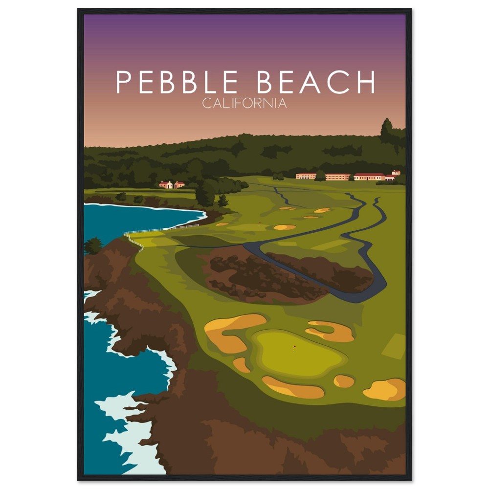 Pebble Beach Golf Course Sunset Print