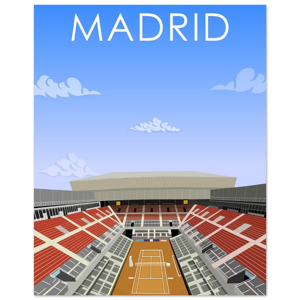 Madrid ATP/WTA Caja Magica Tennis Stadium Poster