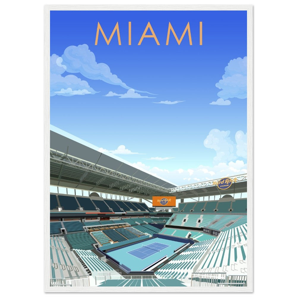 Miami Open ATP/WTA Tennis Stadium Poster