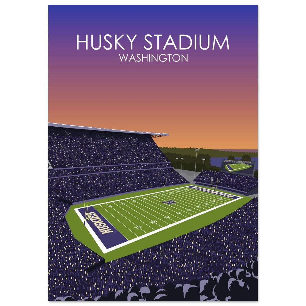 Husky Stadium Poster | University of Washington College Football Print