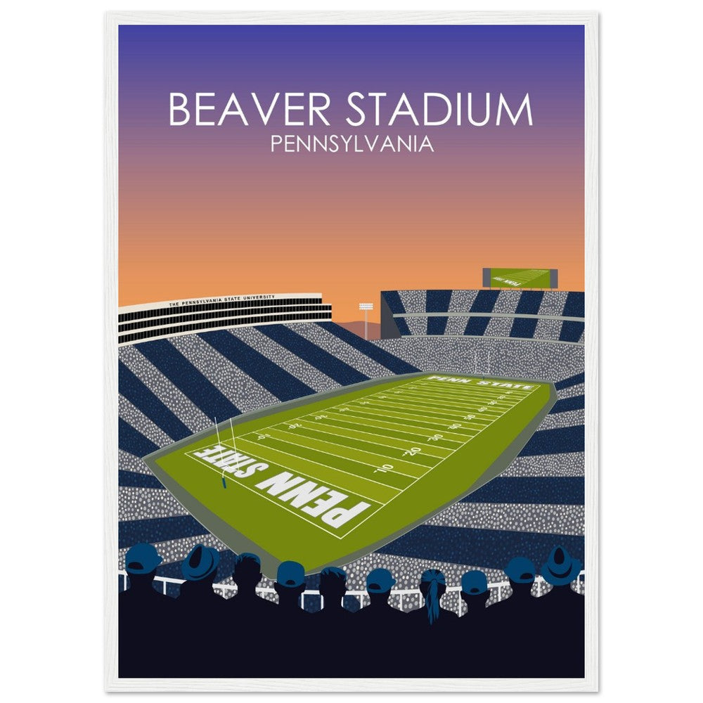 Beaver Stadium Poster | Penn State University Football Stadium Print