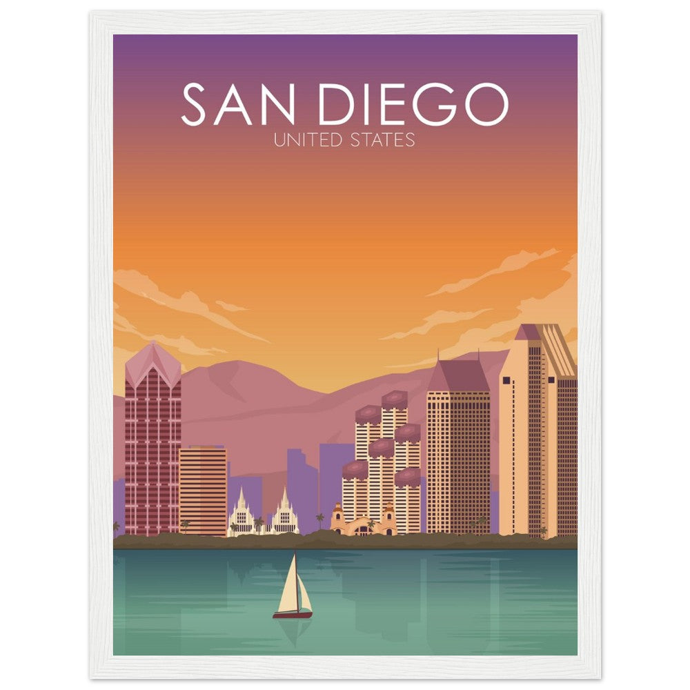 San Diego Poster | San Diego Wall Art | San Diego Sunset Print