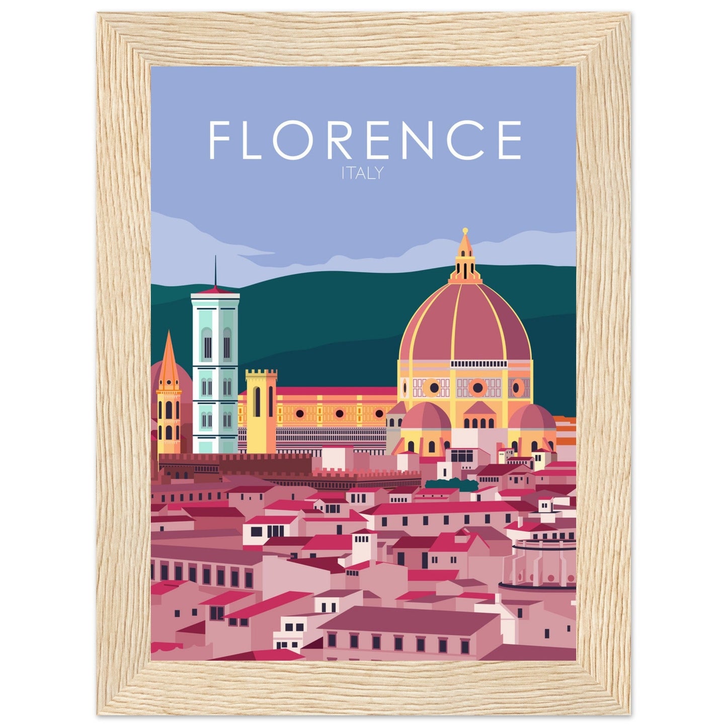 Florence Poster | Florence Wall Art | Florence Pastel Print