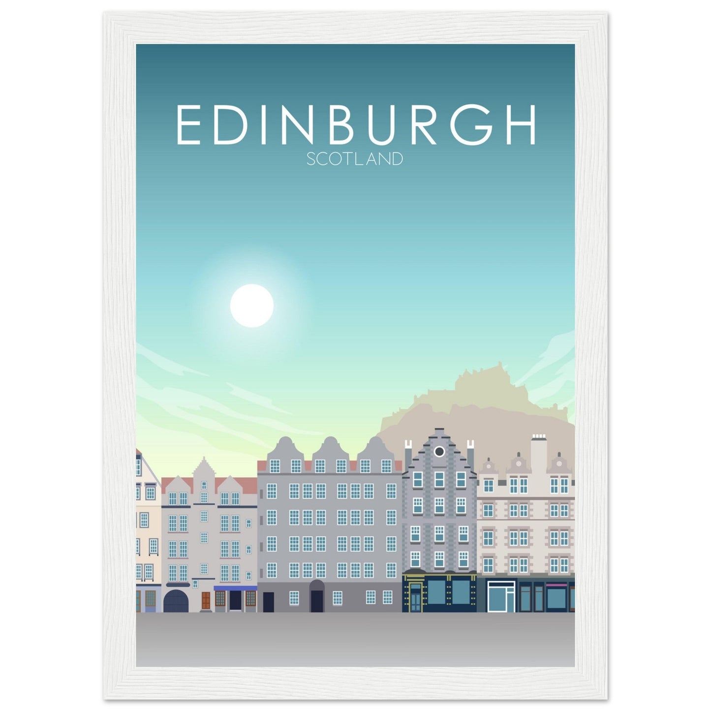 Edinburgh Poster | Edinburgh Wall Art | Edinburgh Daytime Print