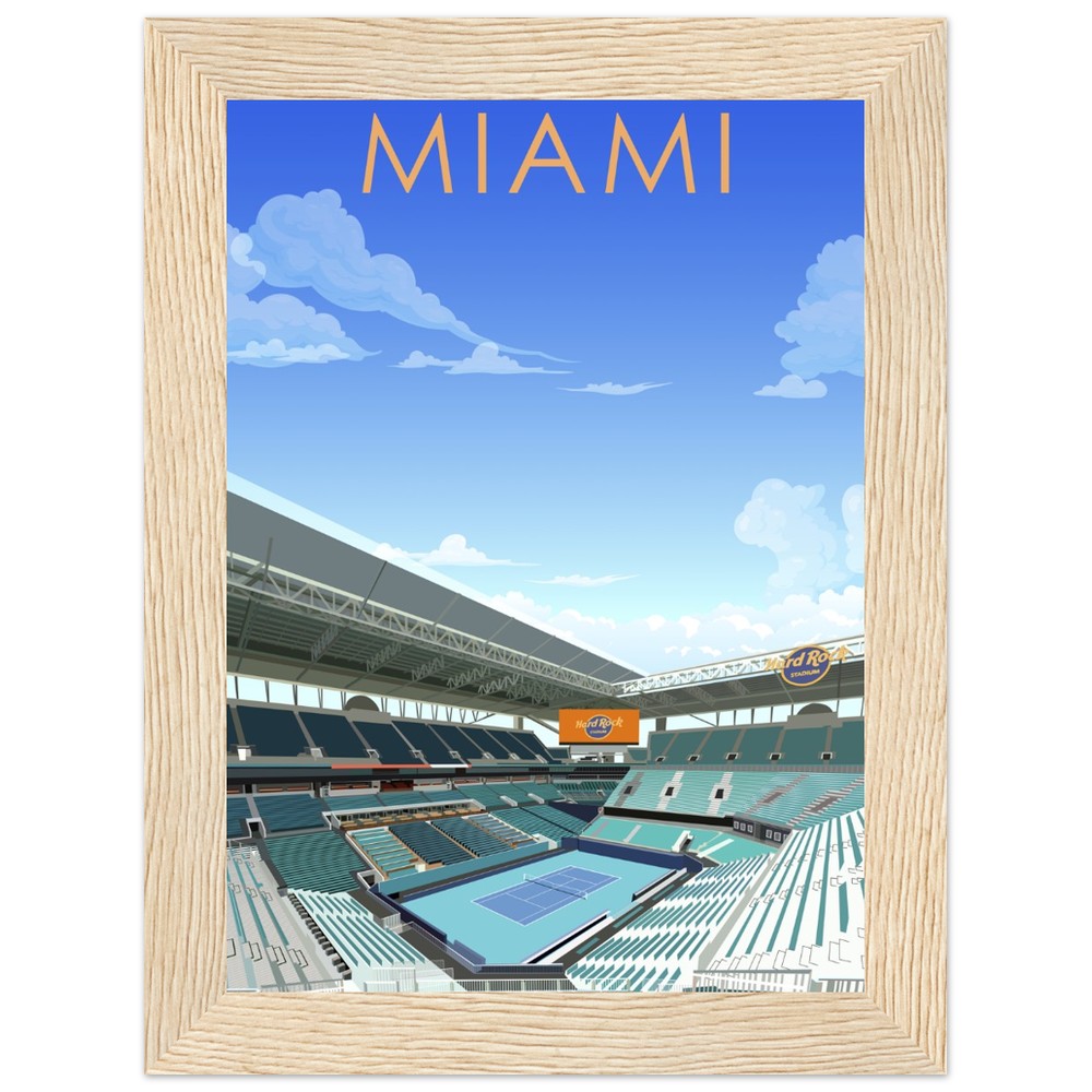 Miami Open ATP/WTA Tennis Stadium Poster