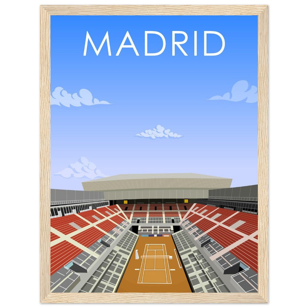 Madrid ATP/WTA Caja Magica Tennis Stadium Poster