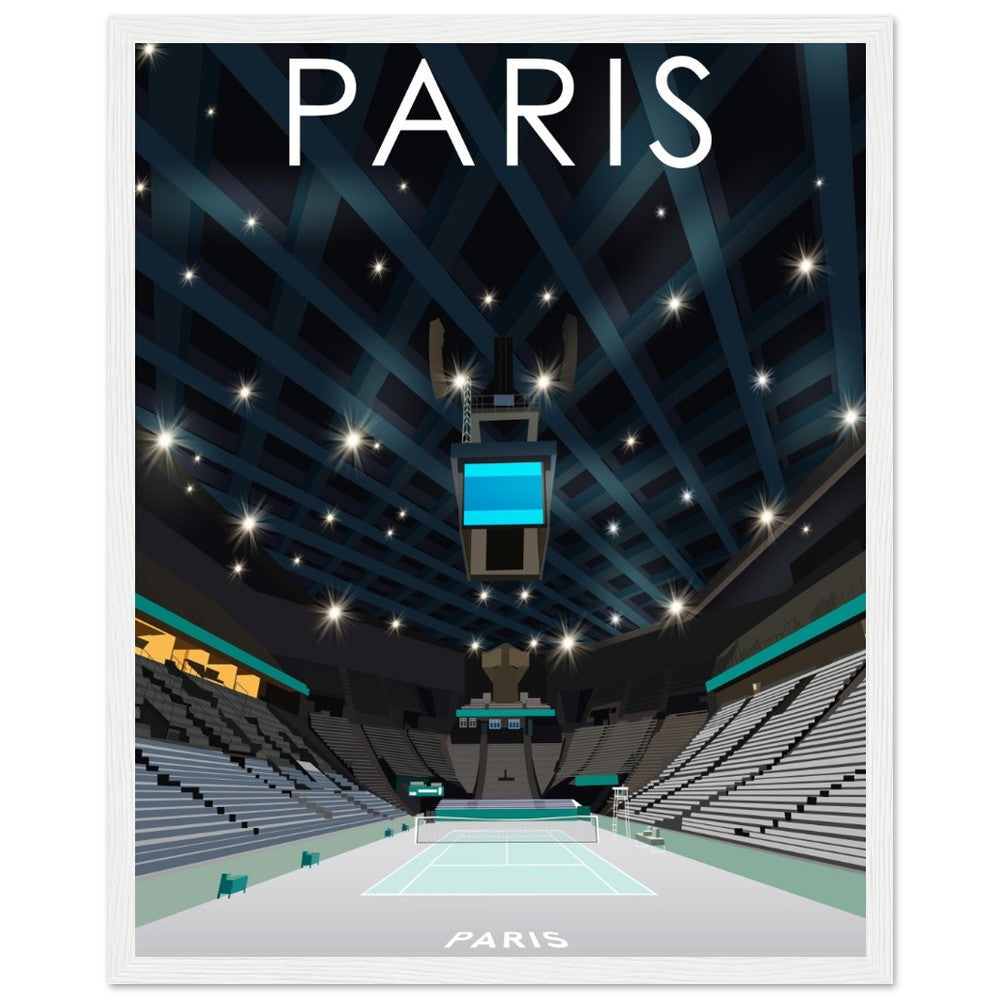 Paris Indoors ATP Masters Tennis Stadium Poster
