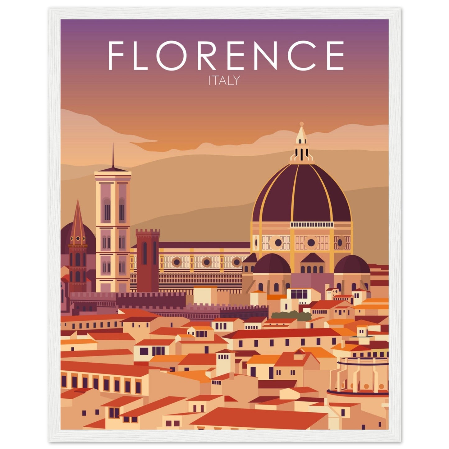 Florence Poster | Florence Wall Art | Florence Sunset Print