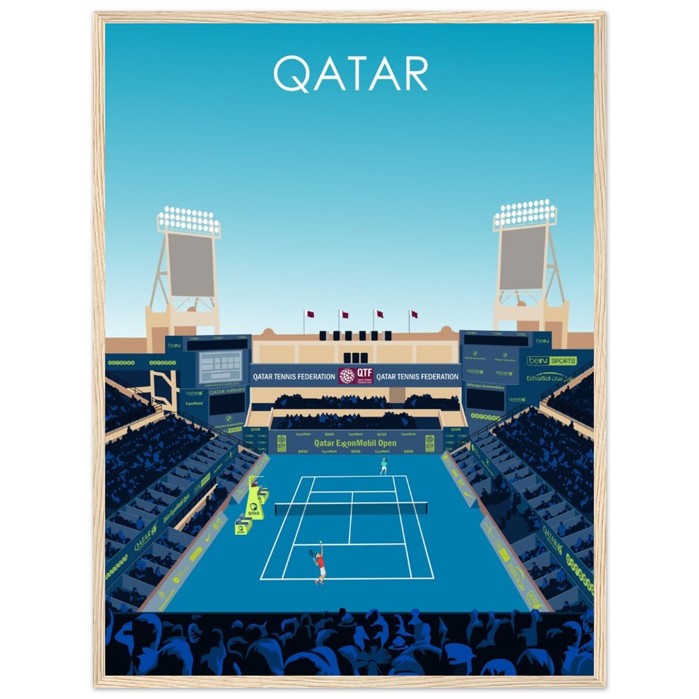 Qatar Open Tennis Poster