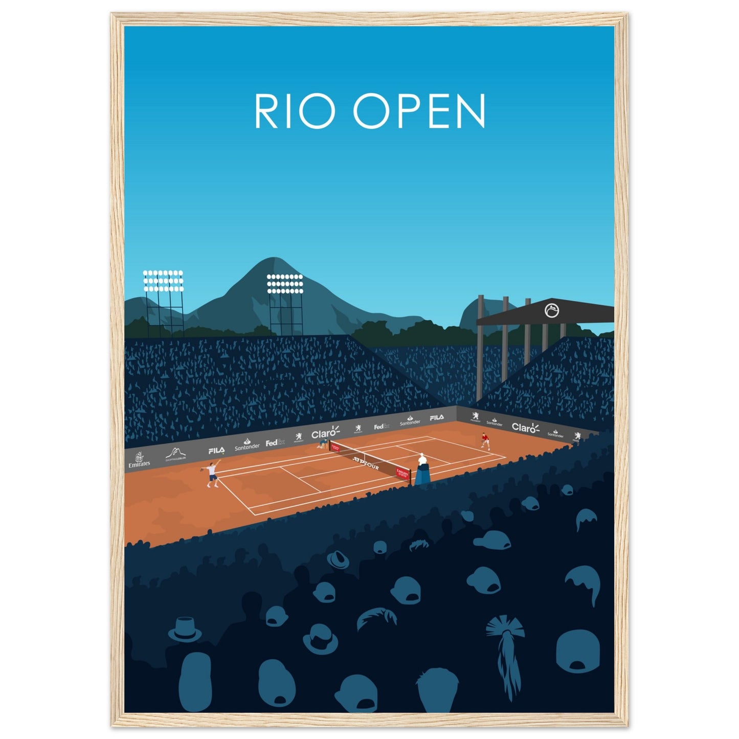 Rio Open ATP 500 Tennis Stadium Poster