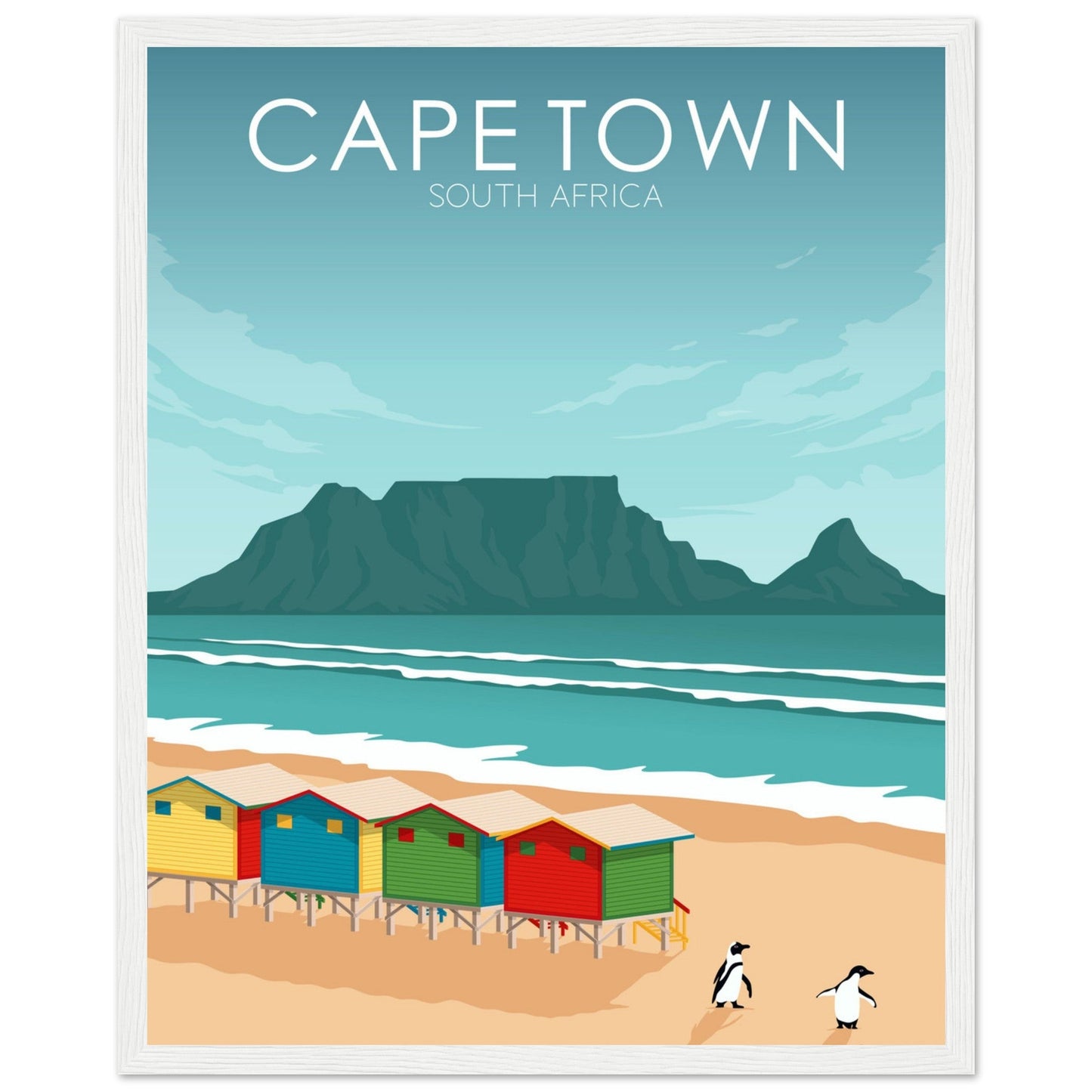 Cape Town Poster | Cape Town Wall Art | Cape Town Daytime Print