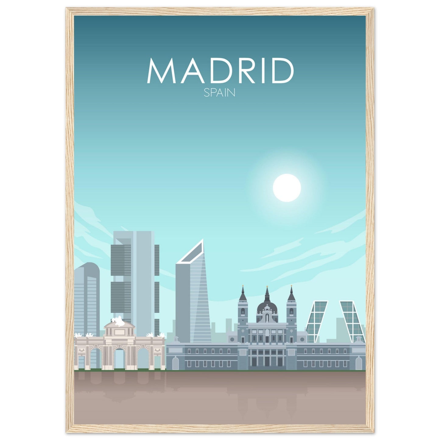 Madrid Poster | Madrid Wall Art | Madrid Daytime Print