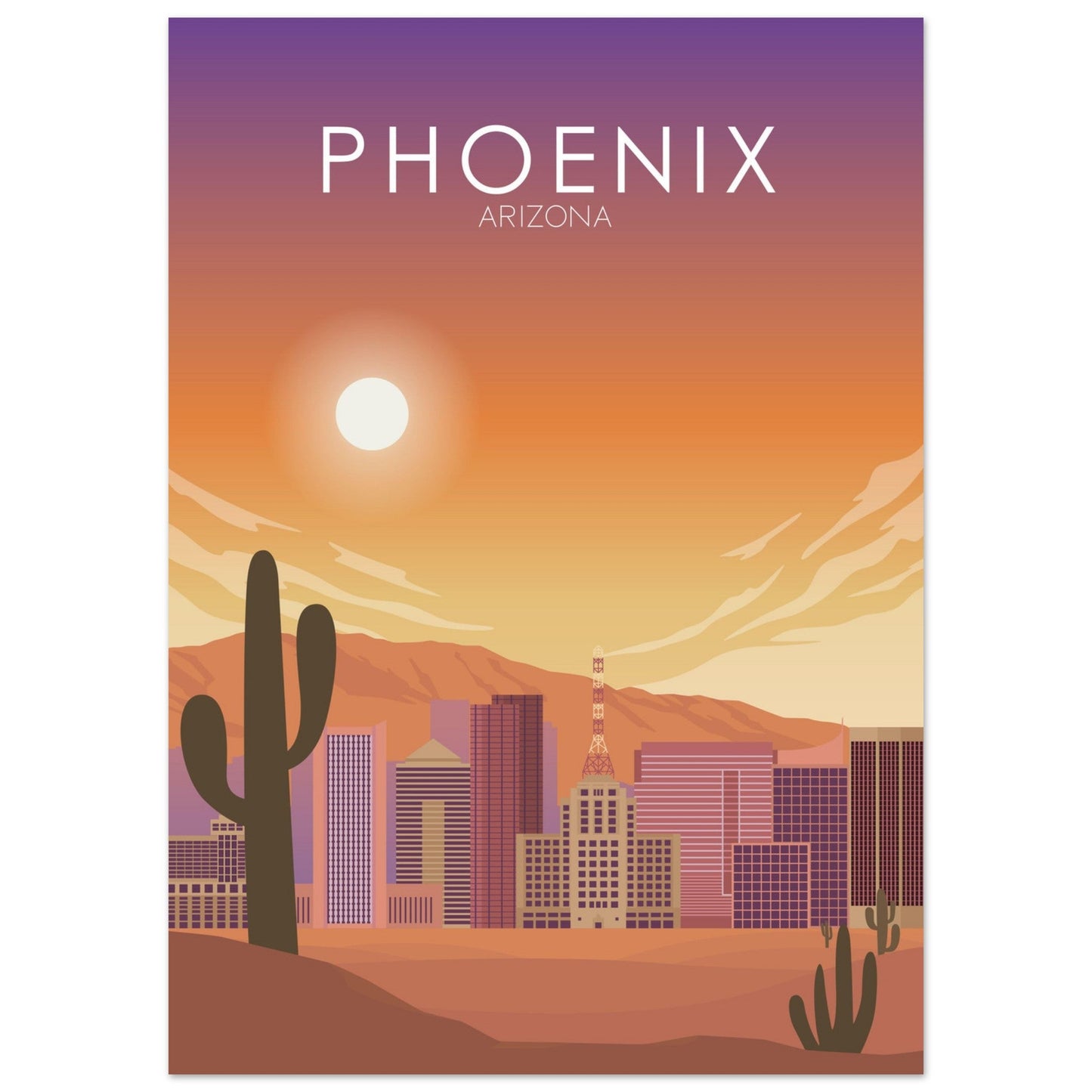 Phoenix Poster | Phoenix Wall Art | Phoenix Sunset Print