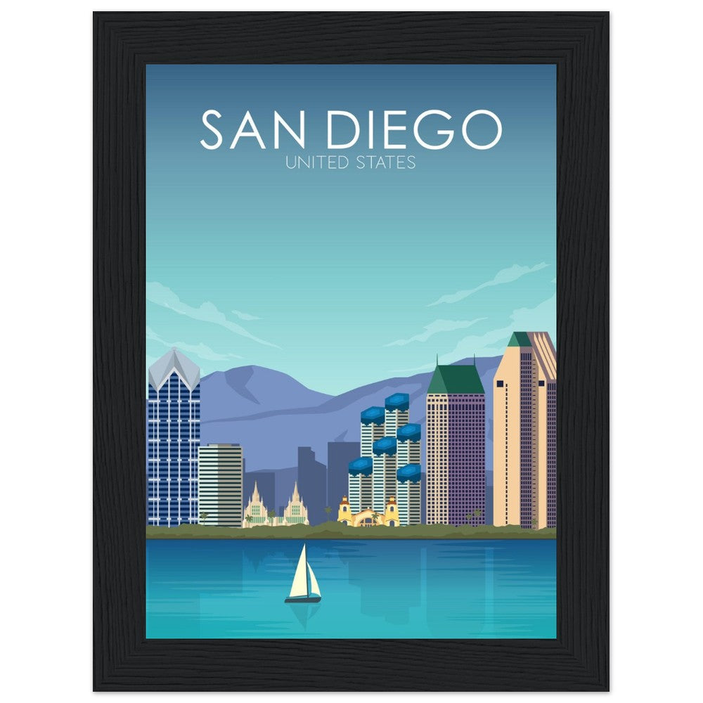 San Diego Poster | San Diego Wall Art | San Diego Daytime Print
