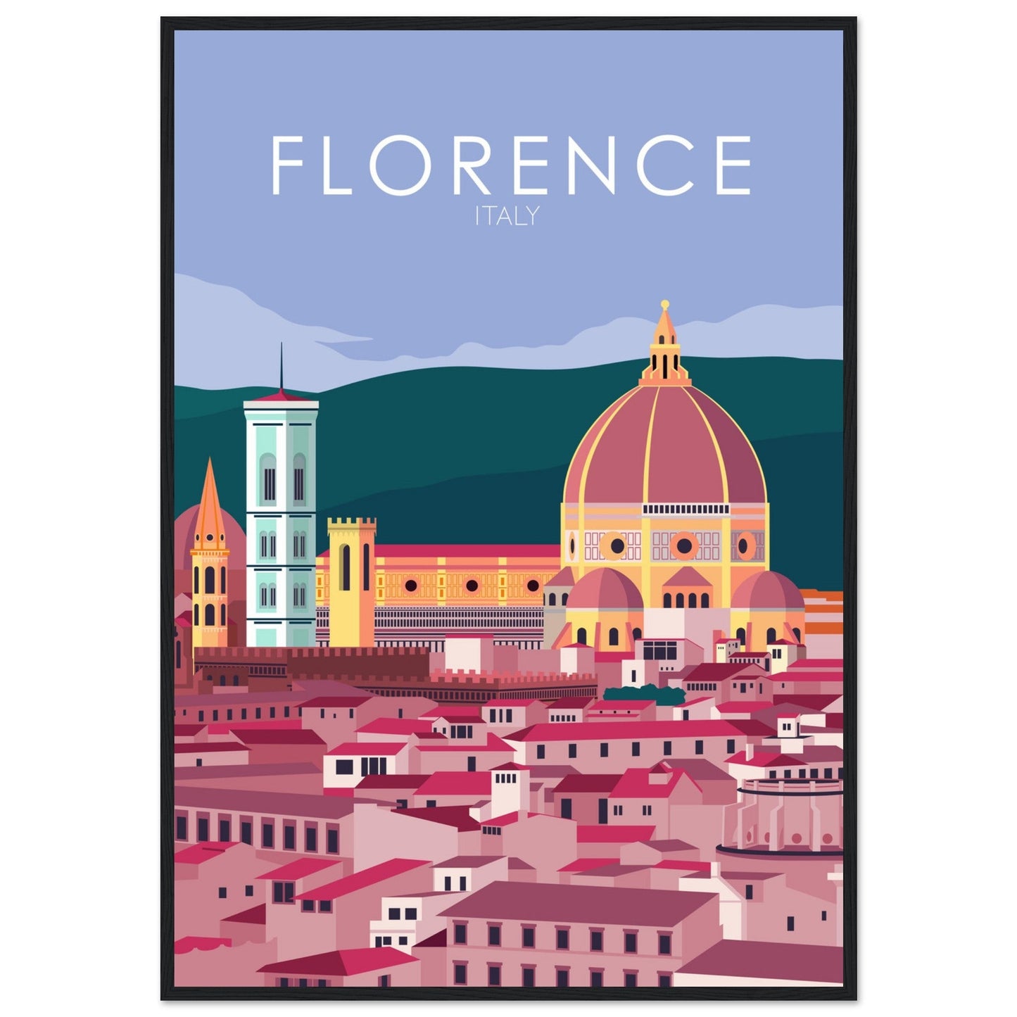 Florence Poster | Florence Wall Art | Florence Pastel Print
