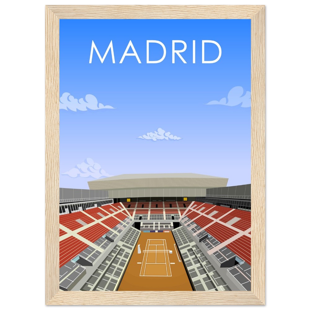 Madrid ATP/WTA Caja Magica Tennis Stadium Poster