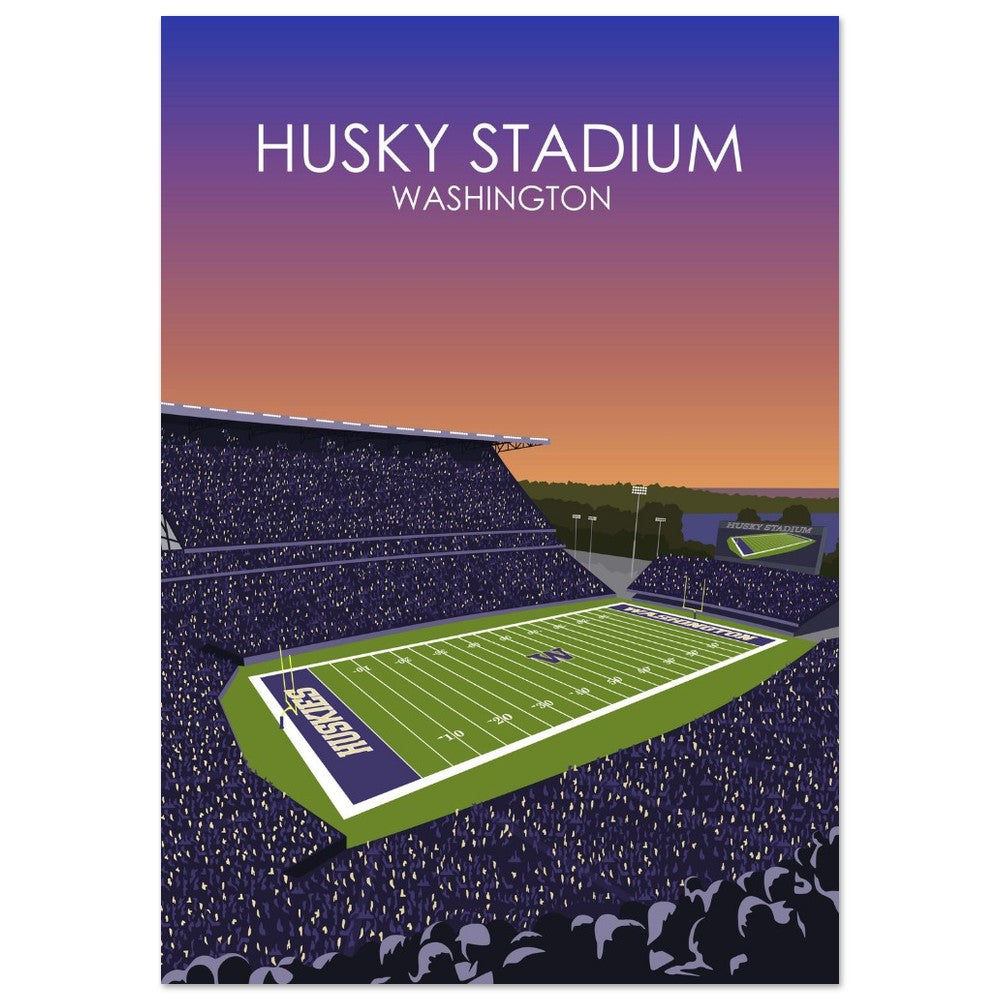 Husky Stadium Poster | University of Washington College Football Print