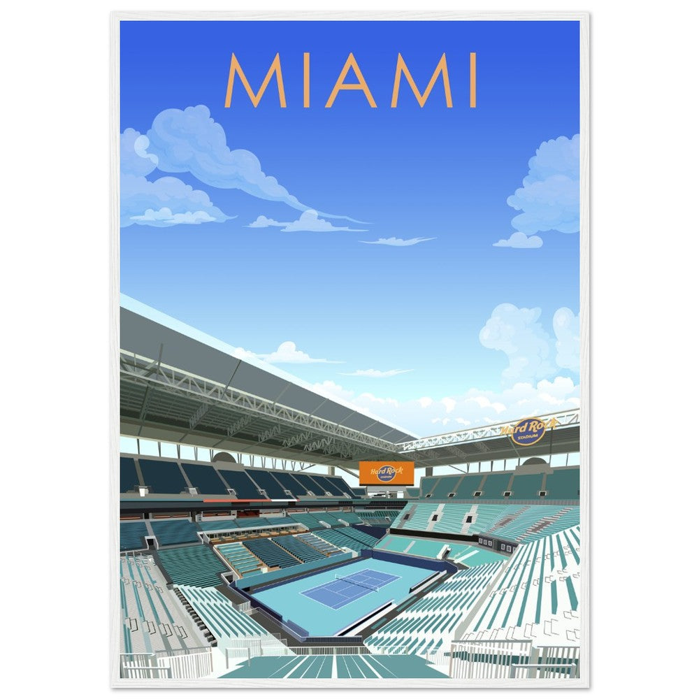Miami Open ATP/WTA Tennis Stadium Poster