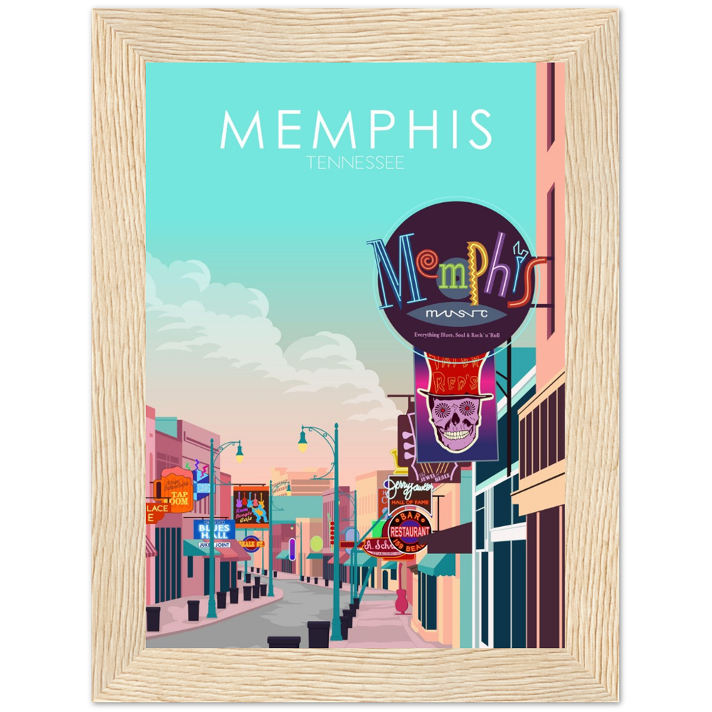 Memphis Poster | Memphis Wall Art | Memphis Pastel Print