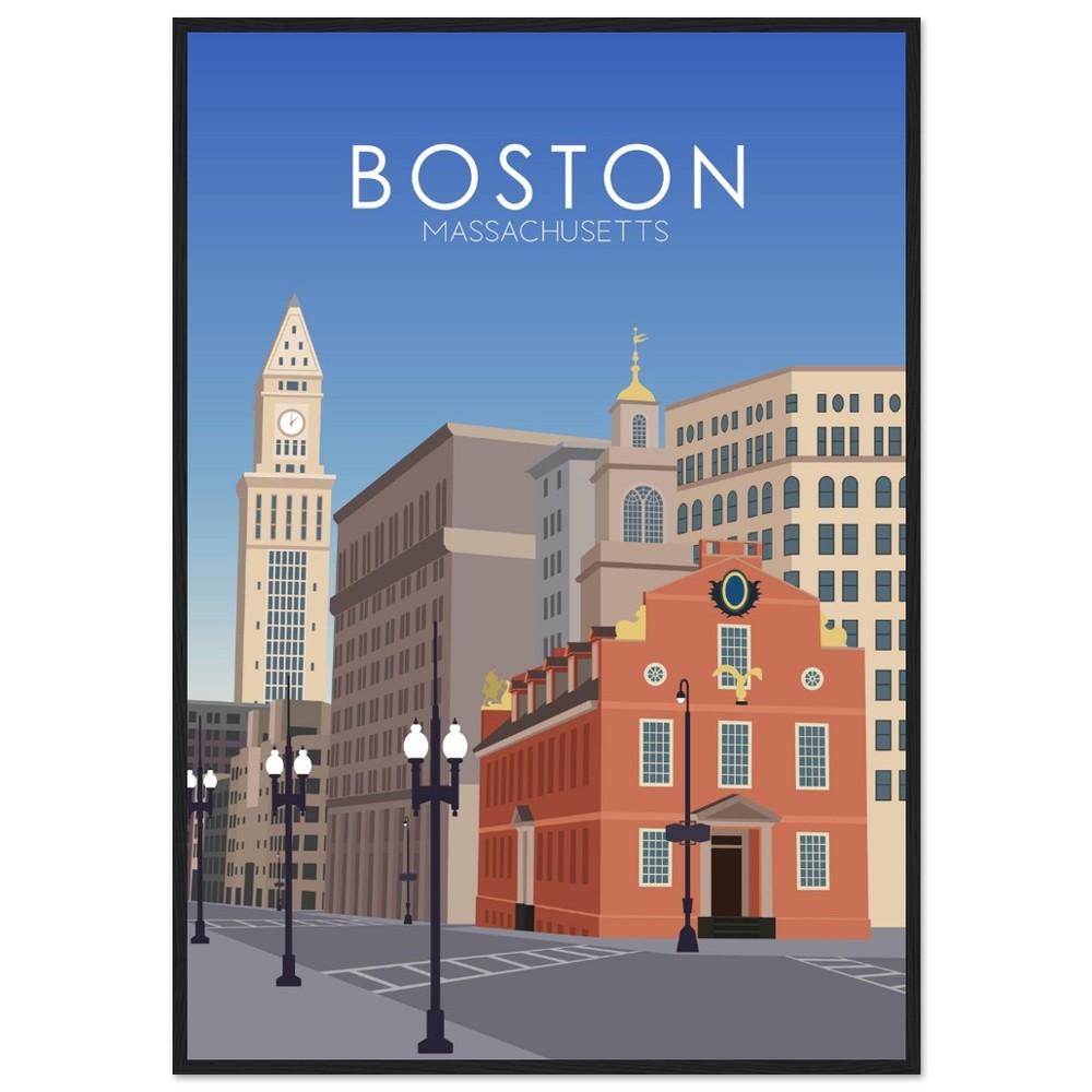 Boston Poster | Boston Wall Art | Boston Daytime Print