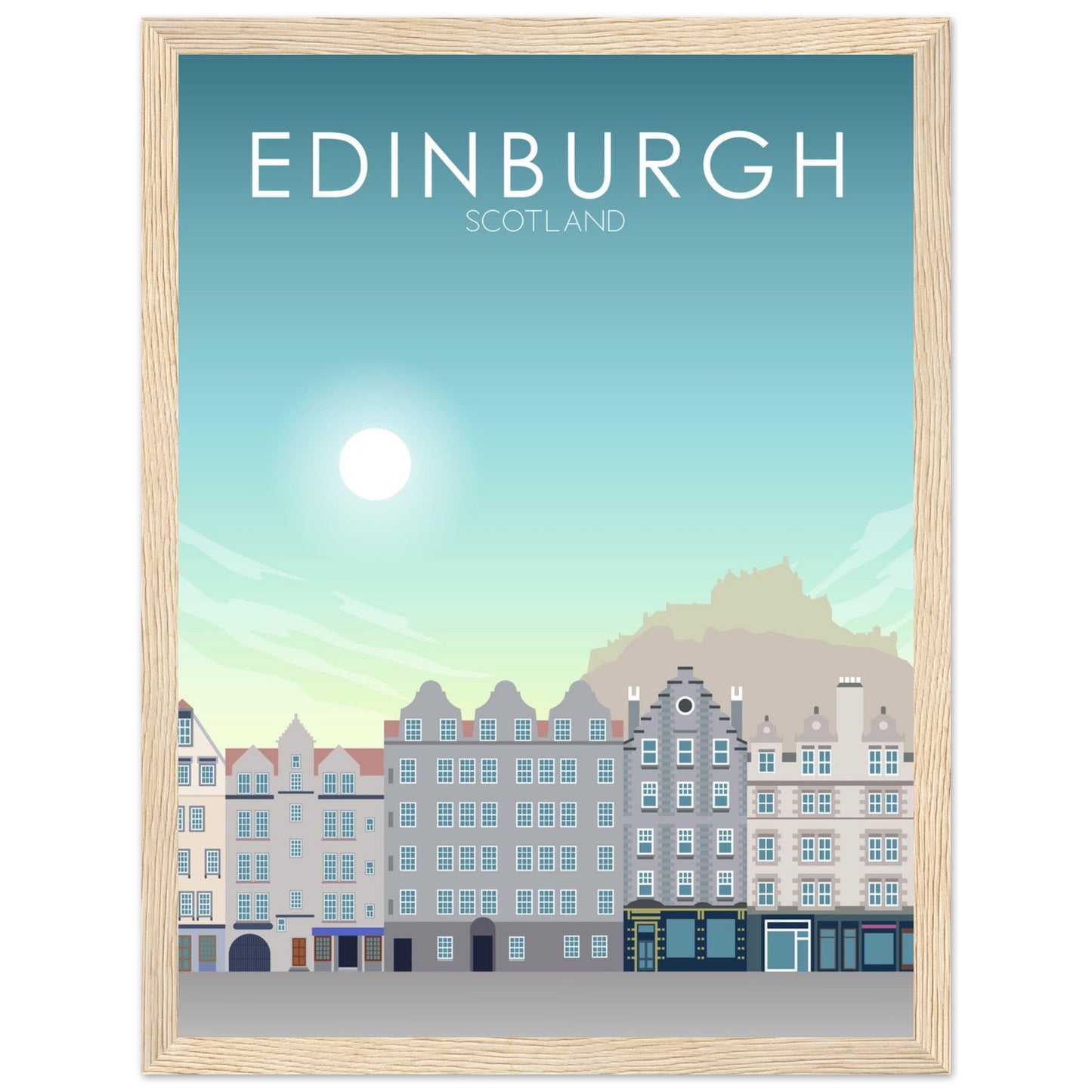 Edinburgh Poster | Edinburgh Wall Art | Edinburgh Daytime Print