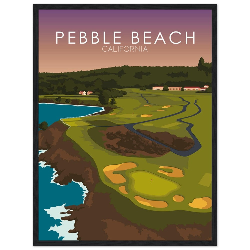 Pebble Beach Golf Course Sunset Print