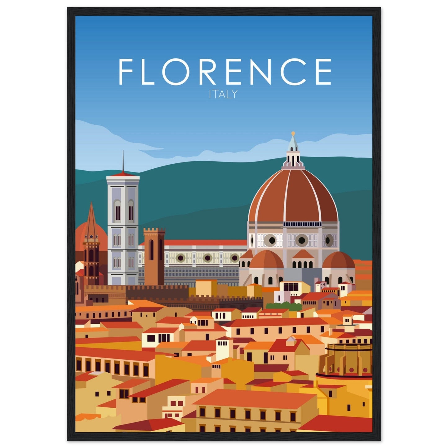 Florence Poster | Florence Wall Art | Florence Daytime Print