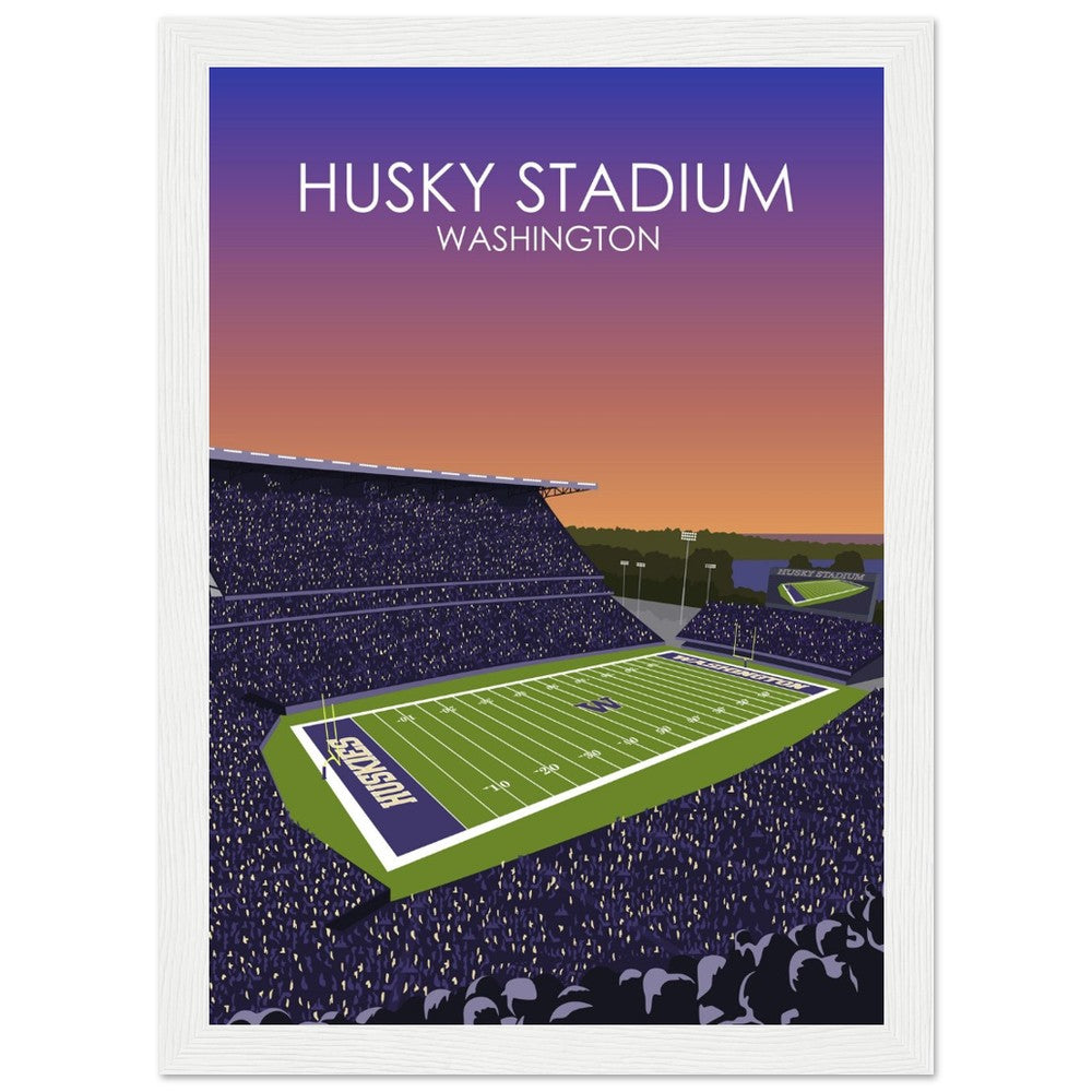 Husky Stadium Poster | University of Washington College Football Print