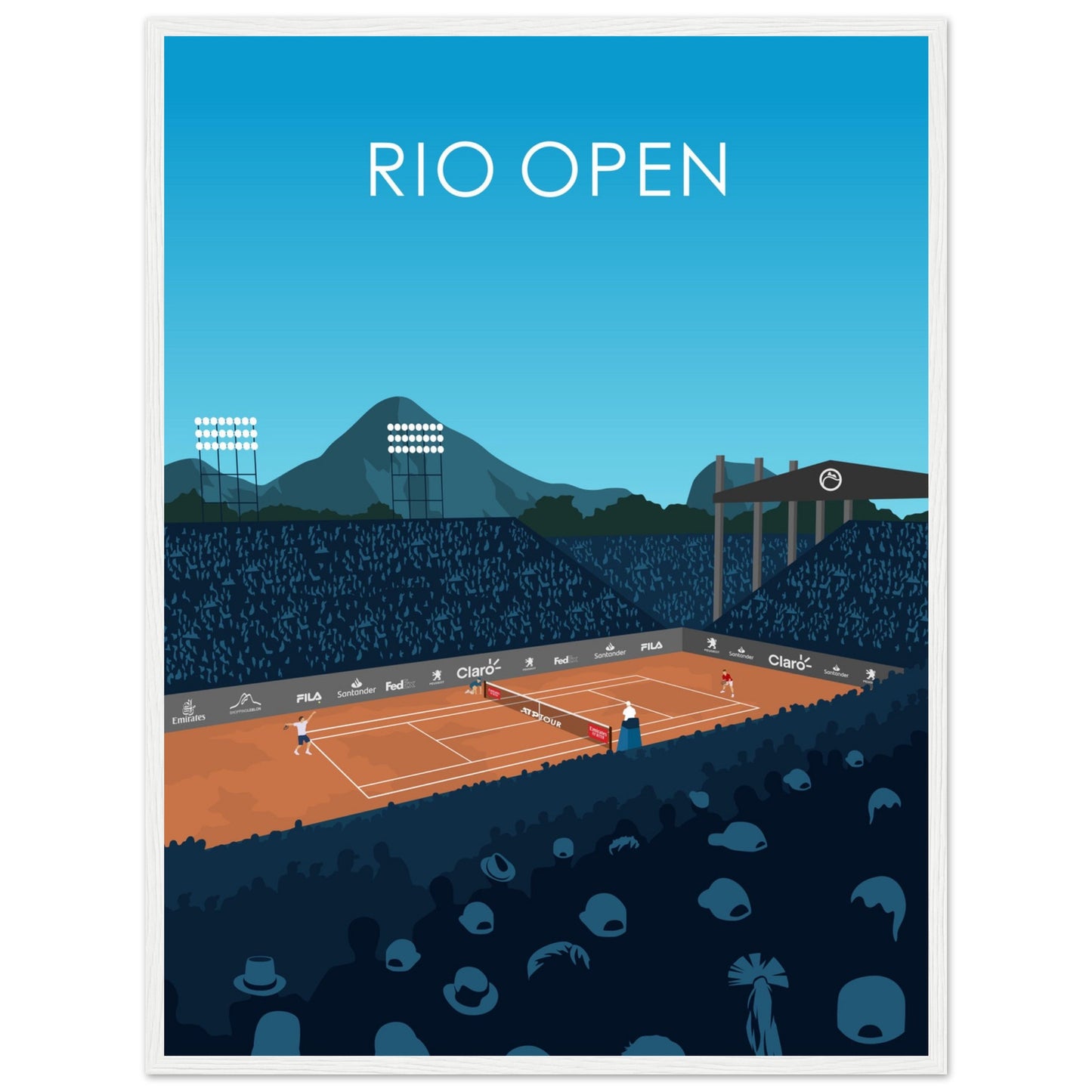 Rio Open ATP 500 Tennis Stadium Poster