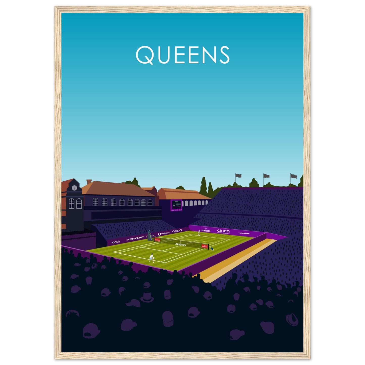 Queens Club Centre Court Cinch Championships Tennis Poster
