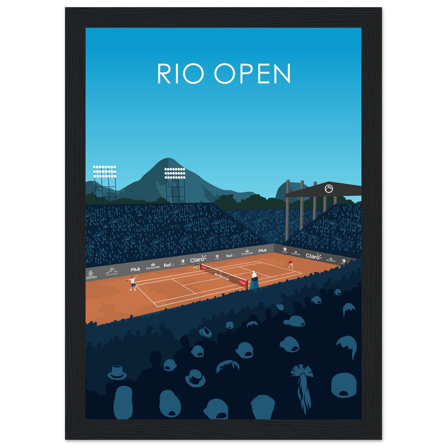 Rio Open ATP 500 Tennis Stadium Poster