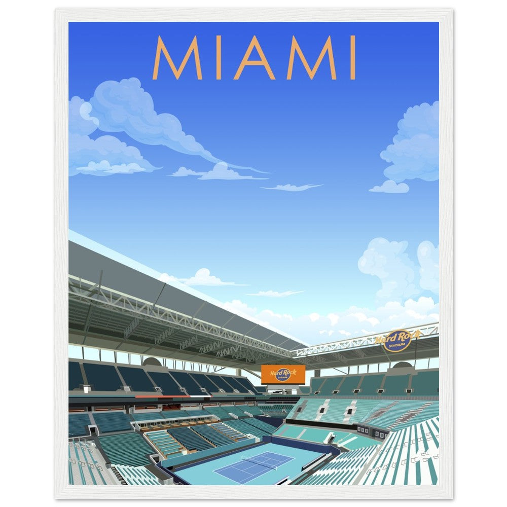 Miami Open ATP/WTA Tennis Stadium Poster