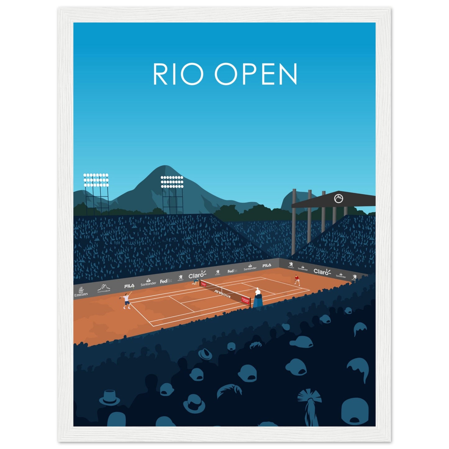 Rio Open ATP 500 Tennis Stadium Poster