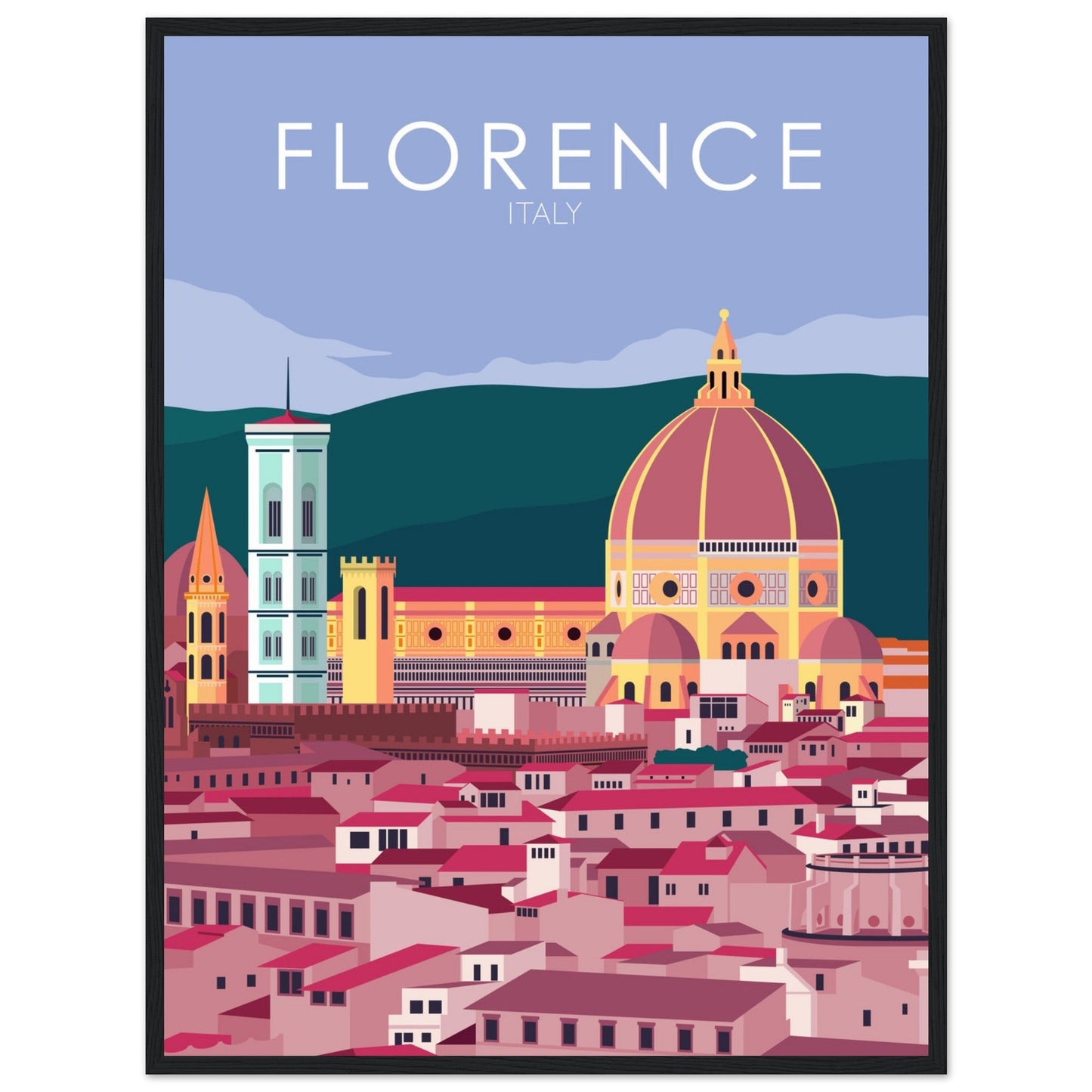 Florence Poster | Florence Wall Art | Florence Pastel Print