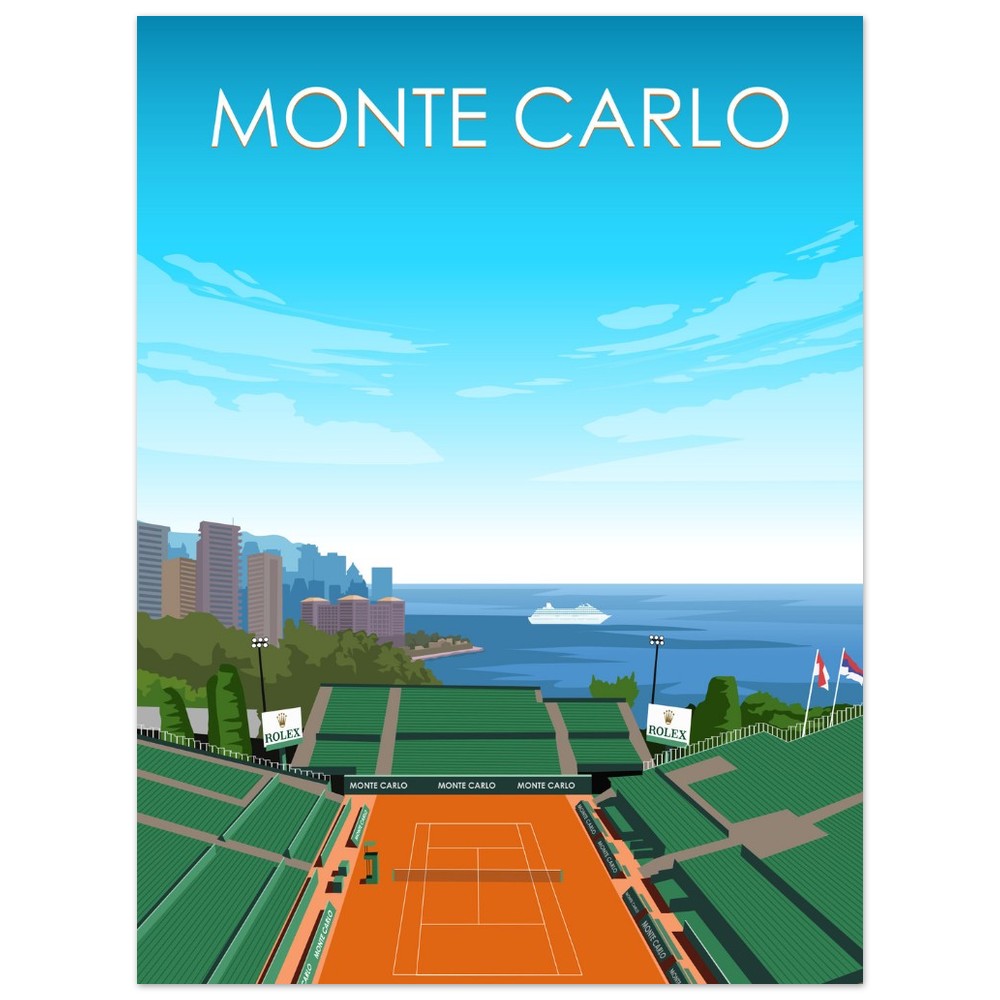 Monte Carlo ATP Masters Tennis Stadium Poster
