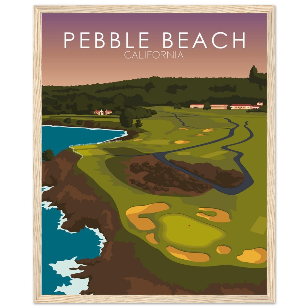 Pebble Beach Golf Course Sunset Print