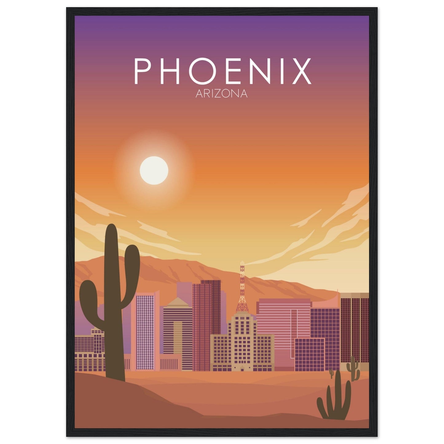 Phoenix Poster | Phoenix Wall Art | Phoenix Sunset Print