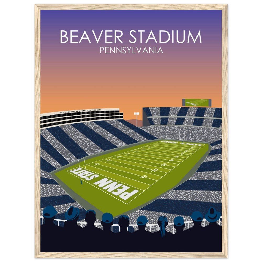 Beaver Stadium Poster | Penn State University Football Stadium Print