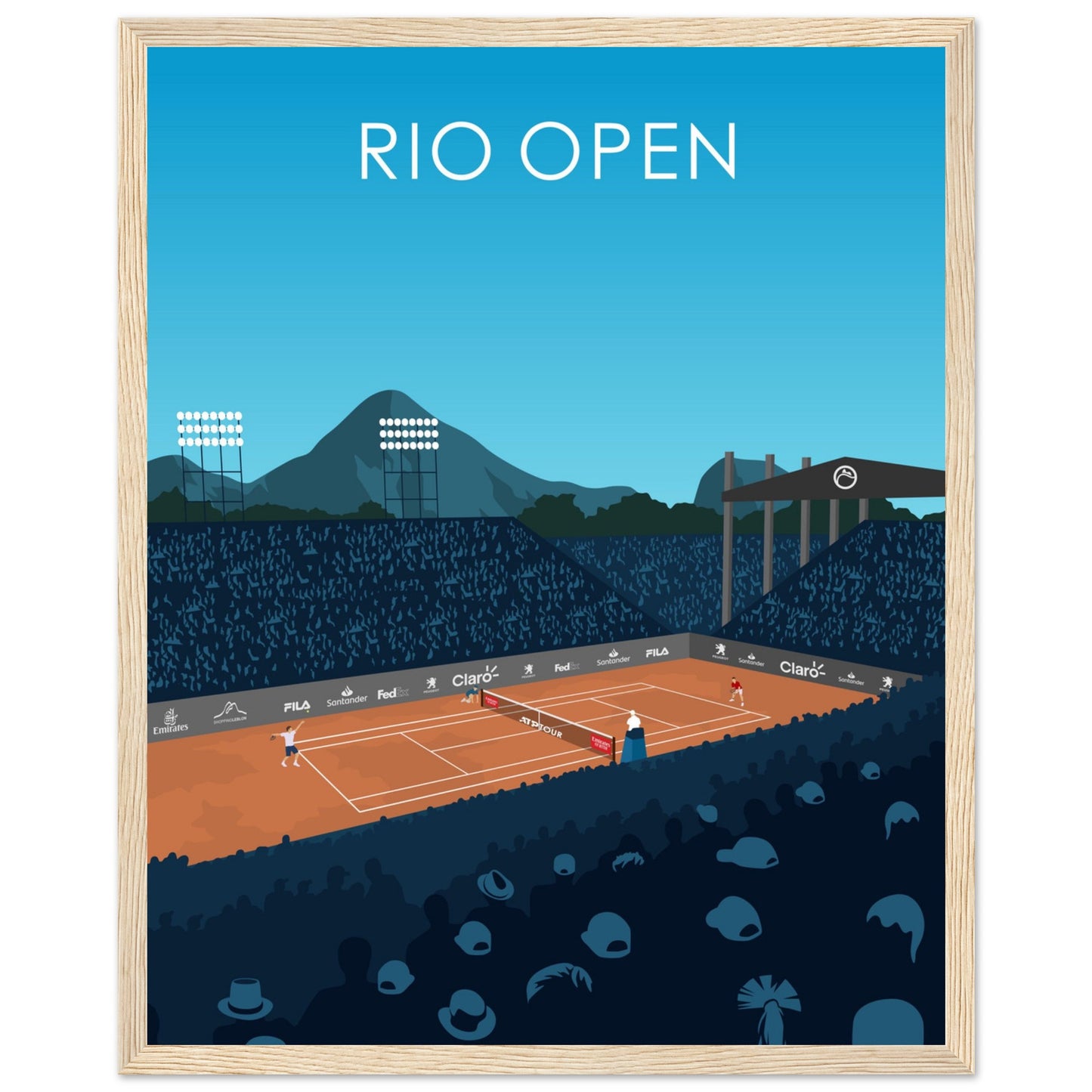 Rio Open ATP 500 Tennis Stadium Poster