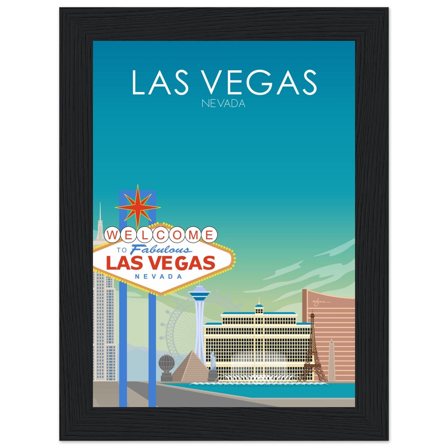 Las Vegas Poster | Las Vegas Wall Art | Las Vegas Daytime Print