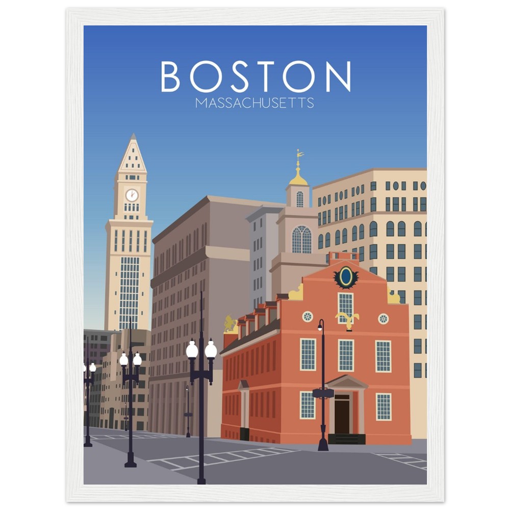 Boston Poster | Boston Wall Art | Boston Daytime Print