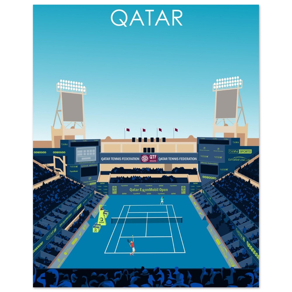 Qatar Open Tennis Poster