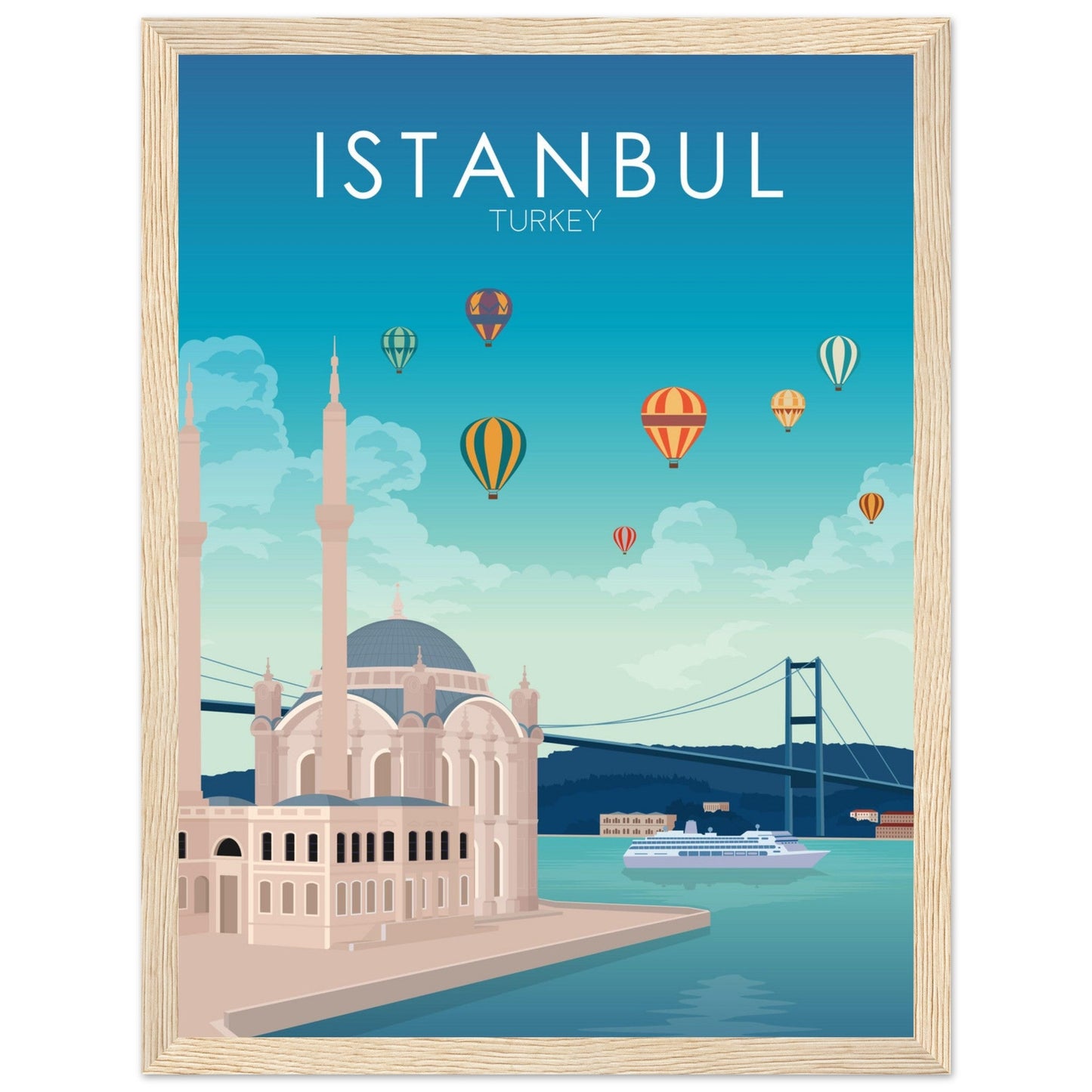 Istanbul Poster | Istanbul Wall Art | Istanbul Daytime Print