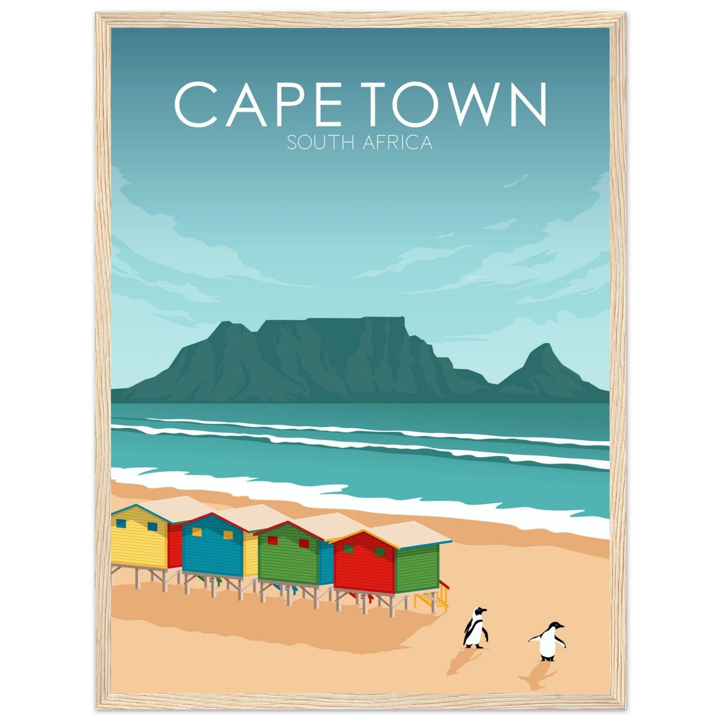 Cape Town Poster | Cape Town Wall Art | Cape Town Daytime Print