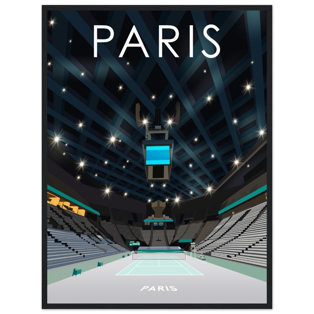 Paris Indoors ATP Masters Tennis Stadium Poster